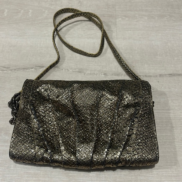 Authentic Nancy Gonzalez Gold Python Crossbody | Great Condition - Picture 1 of 10